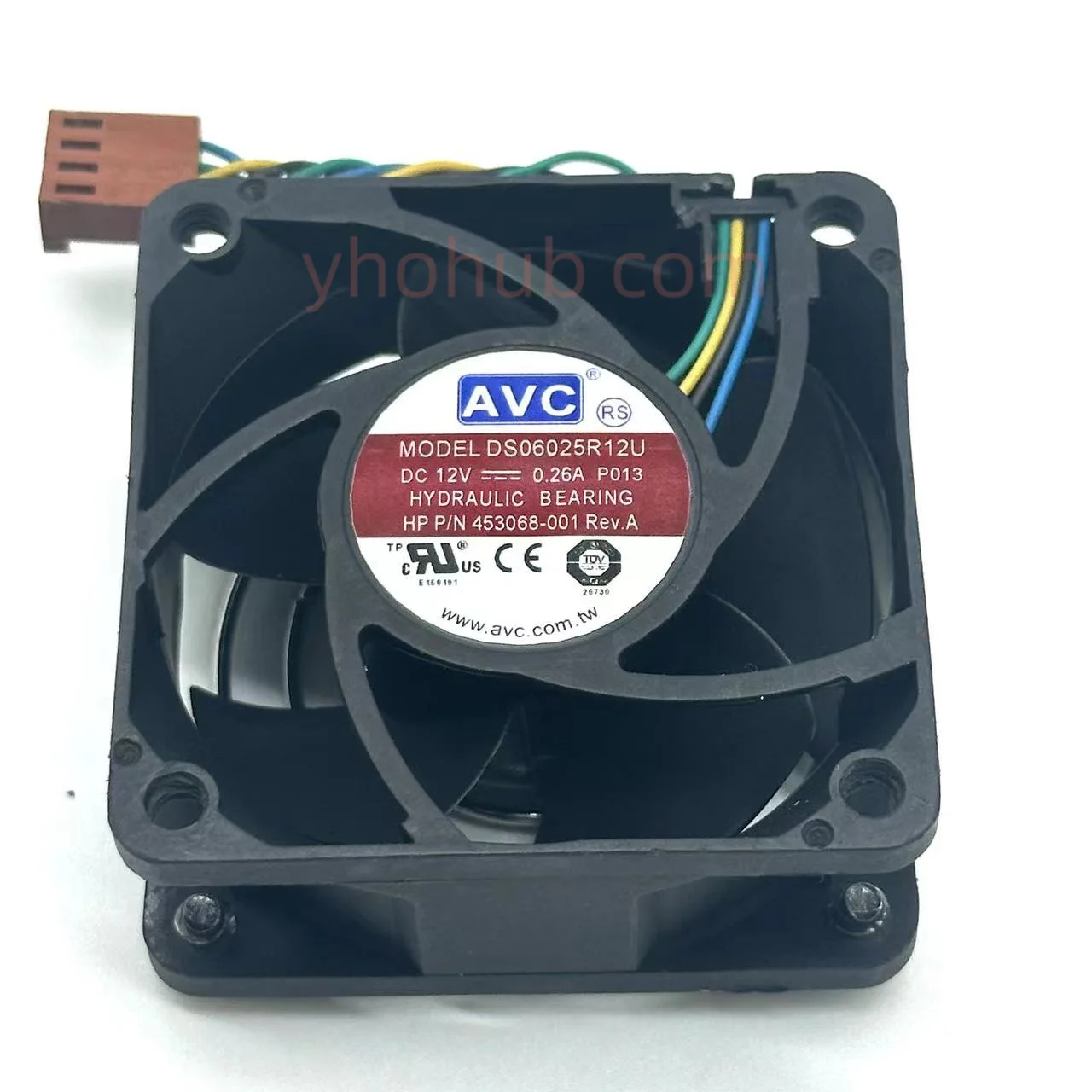 AVC DS06025R12U P013 DC 12V 0.26A 60x60x25mm 4-Wire Server Cooling Fan