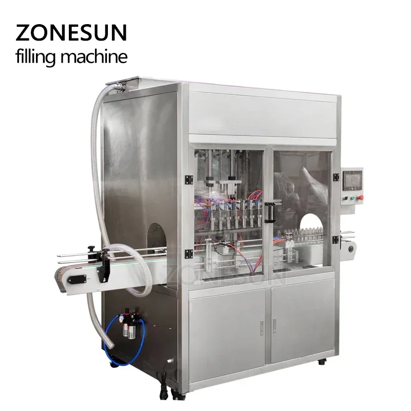ZONESUN Automatic Pneumatic High Speed Beverage Production Line Cans Beer Drinking Water Milk Oil Filling Machine
