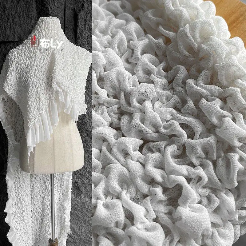 

Puff Jacquard 3D Fabric, High Elasticity, For DIY Bag Skirt, Creative Clothing Designer Refashion Material