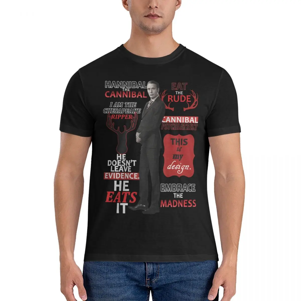 Футболка мужская с круглым вырезом, 100% хлопок, с коротким рукавом