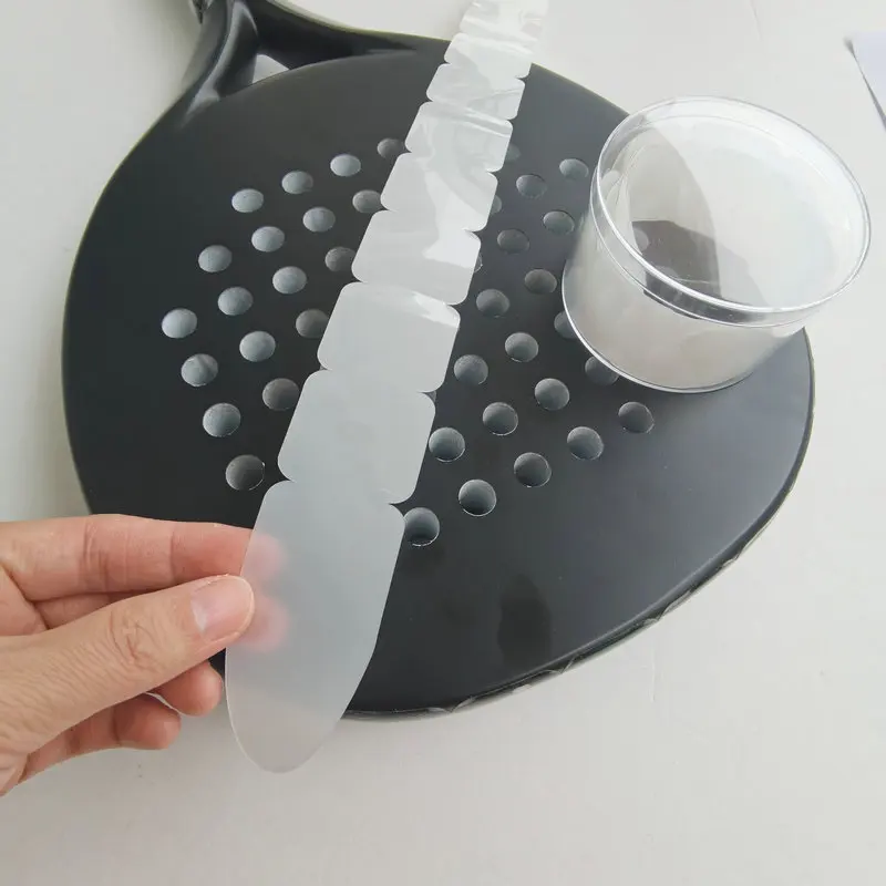 Tennis Racket Head Protection Tape, Reduzir o impacto e fricção adesivo, Racket Head Frame Guard PU Protective Sticker, 3 pcs