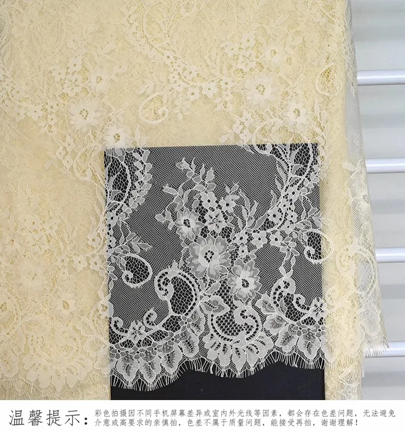 Colored Eyelash Lace Fabric Clothing Wedding Dress Sexy Hollow Fabric Making Fabric image 3