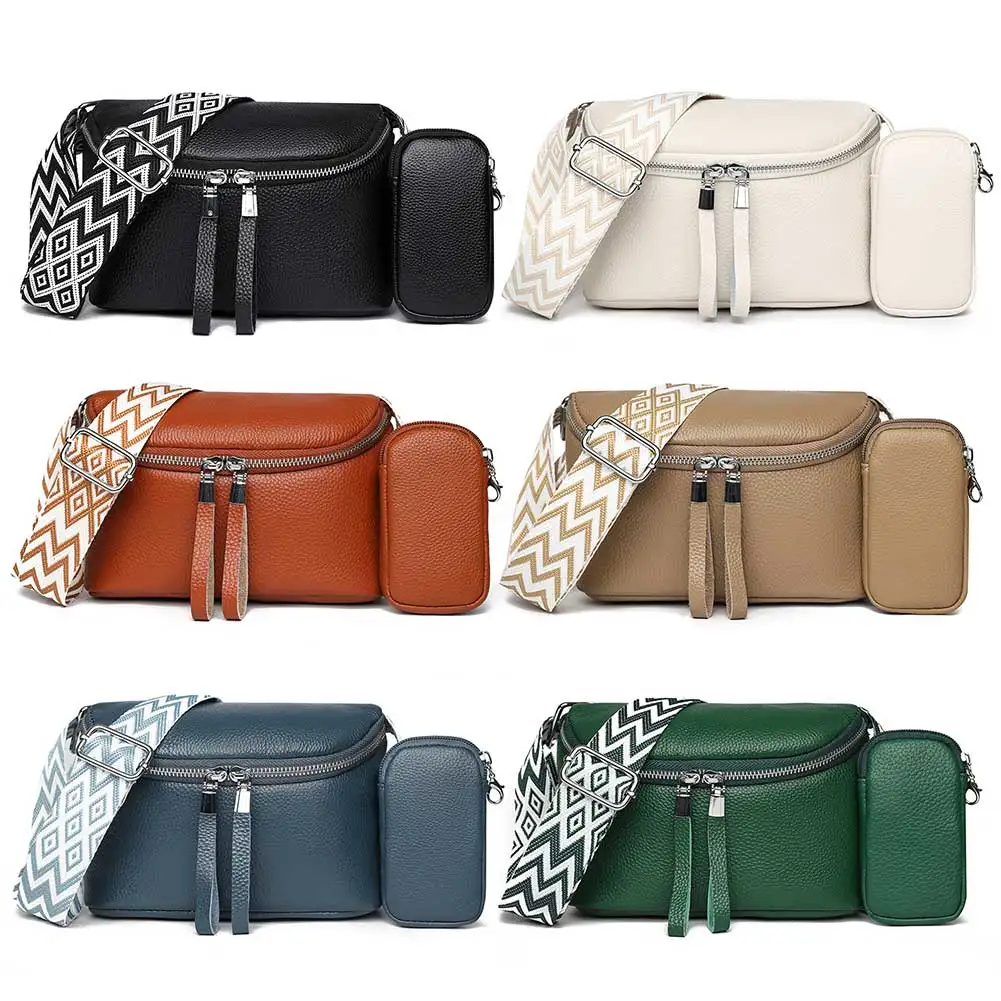 

Women Retro Shoulder Bag PU Leather Classic Dating Bag Large Capacity Simple Shoulder Purse Commute Bag with Matching Clutch Set