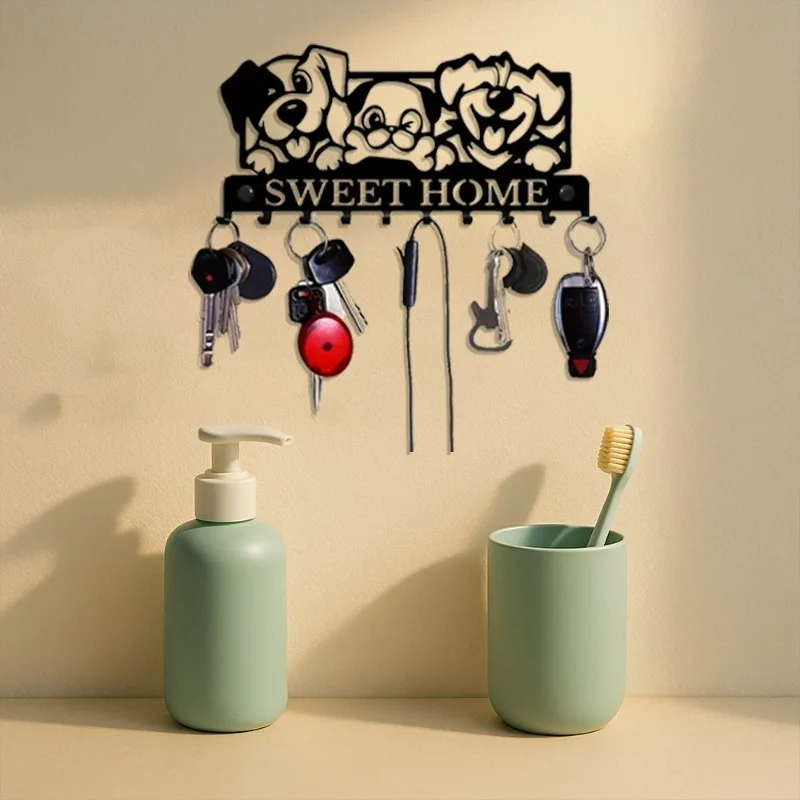 CIFbuy Wandklammer aus schwarzem Metall für Zuhause: 1 Stück, metzlich gestaltete kreative Küchenhandtuchklammer mit einzigartiger Charme und entzückendem Look