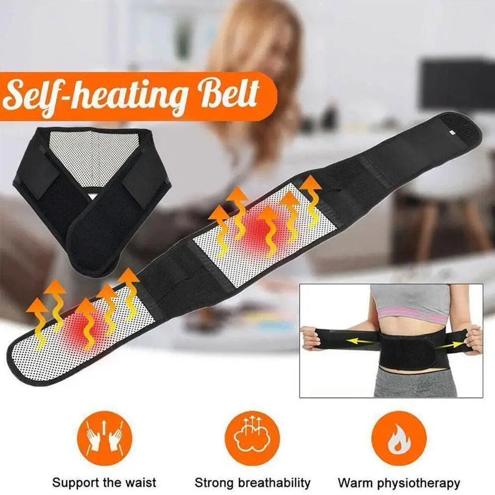 

Waist Protection Self Heating Belt Adjustable Lumbar Spine Massage Support Belt Waist Protection Care Tool For Women Men S0Y7