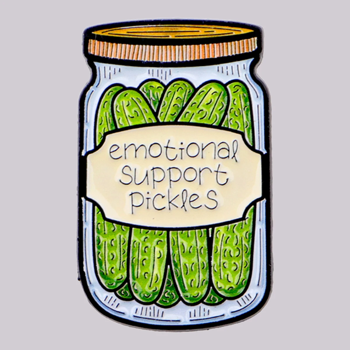 Забавная эмалированная булавка с огурцами «МЕОЦИНАЛЬНАЯ ПОДДЕРЖКА» брошь сосна булавки для лацканов значок аксессуары для одежды модные ювелирные изделия подарки