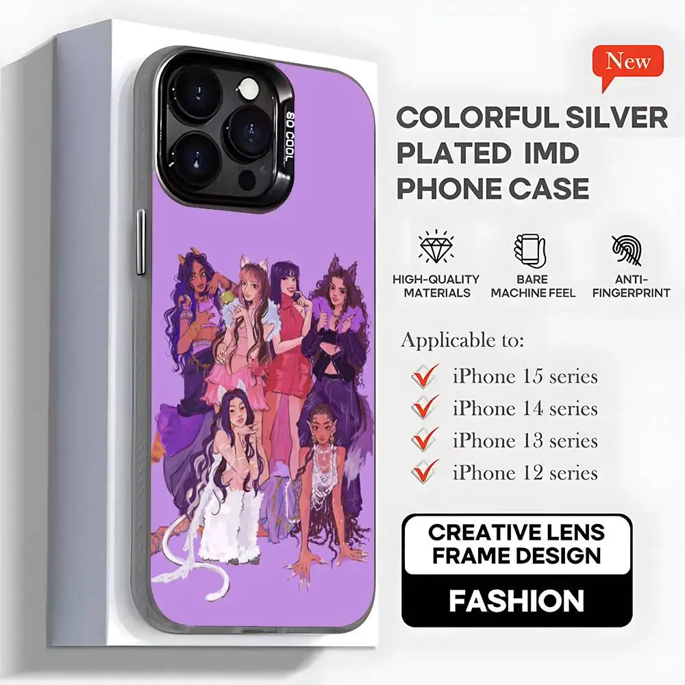 K-Katseye Gnarly Group Phone Case For iPhone17,16,15,14,13,12,11,Mini,Pro,MAX,plus,Black Matte Shockproof Cover