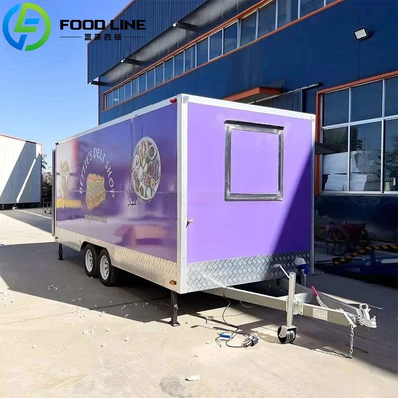Carro de comida para quiosco, remolque para aperitivos, porche, camión de comida, remolque para barra de remolque al aire libre, equipo de cocina personalizado con equipo completo