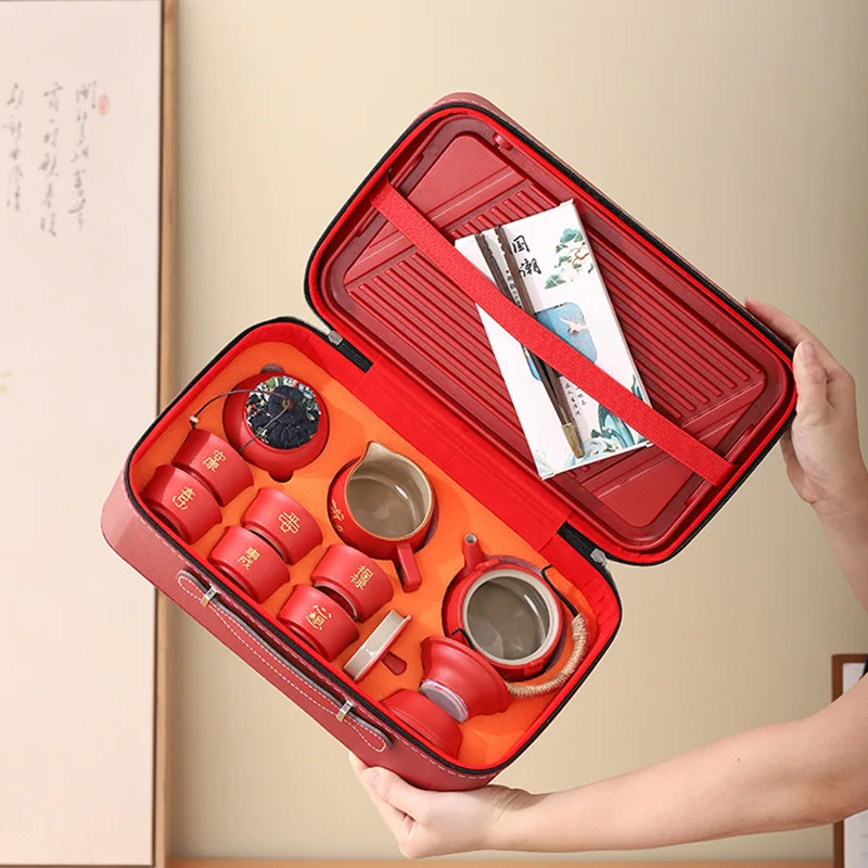 Dragon Year Auspicious Tea Set Opening Anniversary Annual Meeting Creative Business Gift National Trend Gift Box Ceramic