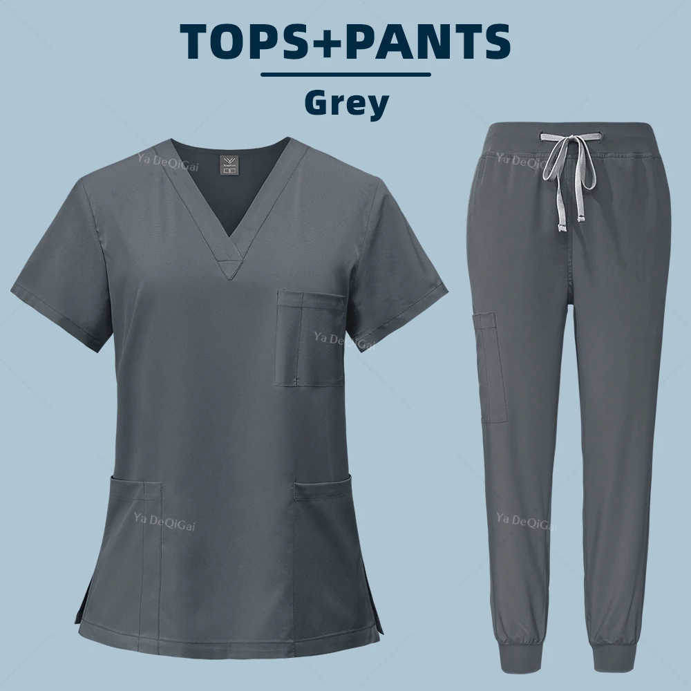 Vêtements de travail unisexes multicolores à manches courtes, uniformes de proporde vétérinaire dentaire, vêtements de travail à manches courtes, infirmière, médecin, hôpital