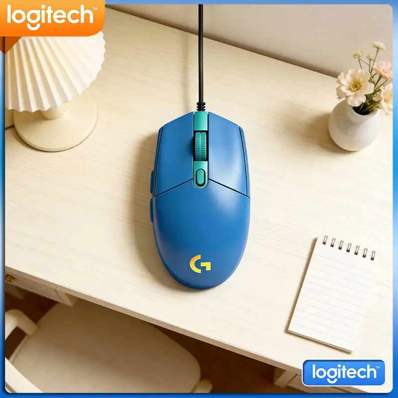 Logitech G203 Prodigy RGB Gaming Mouse Wired 200-8000 DPI 6 Buttons Mechanical Tensioning 1000Hz Polling 85g Fast