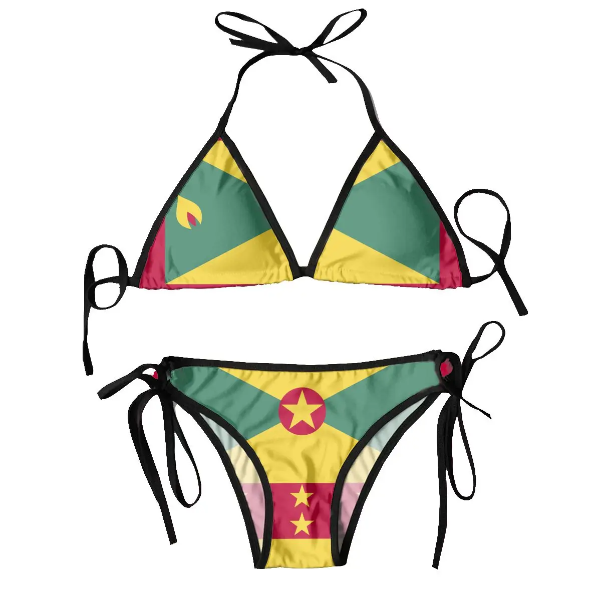 2024 Swimsuit Grenada Flag Mujer Women Swimwear Summer Beachwear Bathing Bikinis Sets