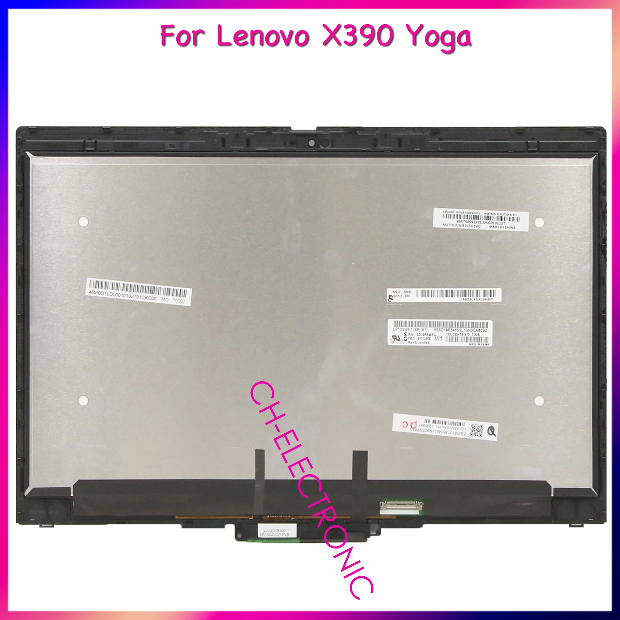 

X390 Yoga LCD Screen Panel 02HM857 02HM858 02HM859 5M10V24625 02HM861 02HM862 For Lenovo Yoga X390 Display FHD Matrix Panel