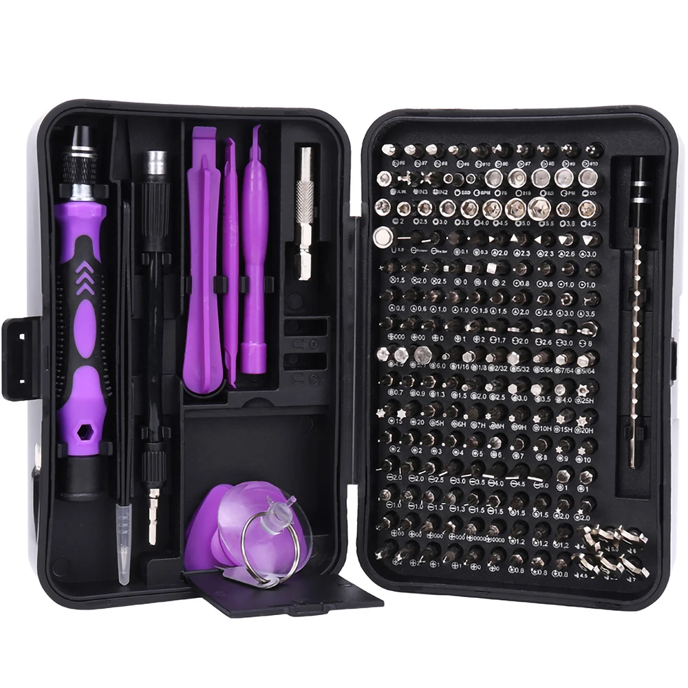 170 In 1 Precision Screwdriver Set Magnetic Screw Driver Bits Torx Hex Bits Computer Phone Professional Handle Repair Tool Kit