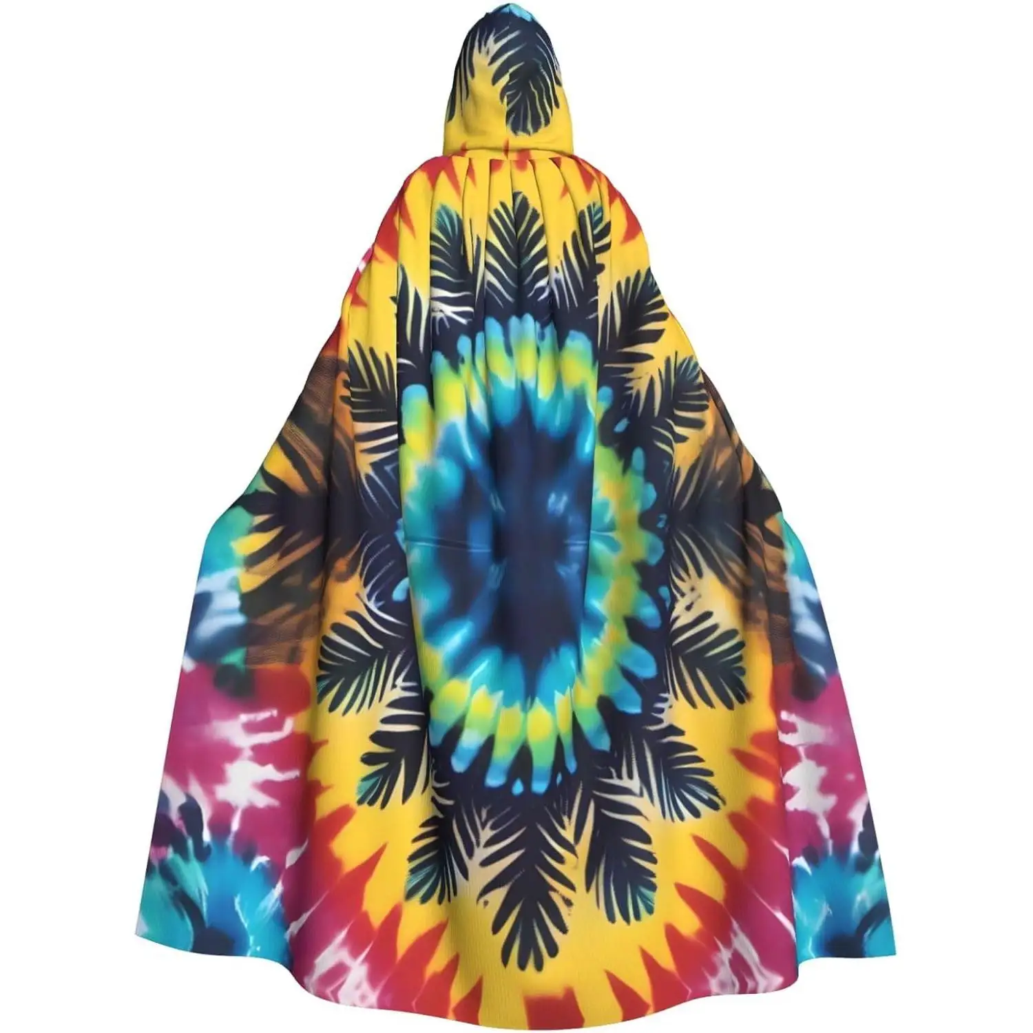 

Exotic Tribe Tie Dye Style Prints Hooded Cloak for Halloween, Role-Playing Costumes and More comic book exhibitions