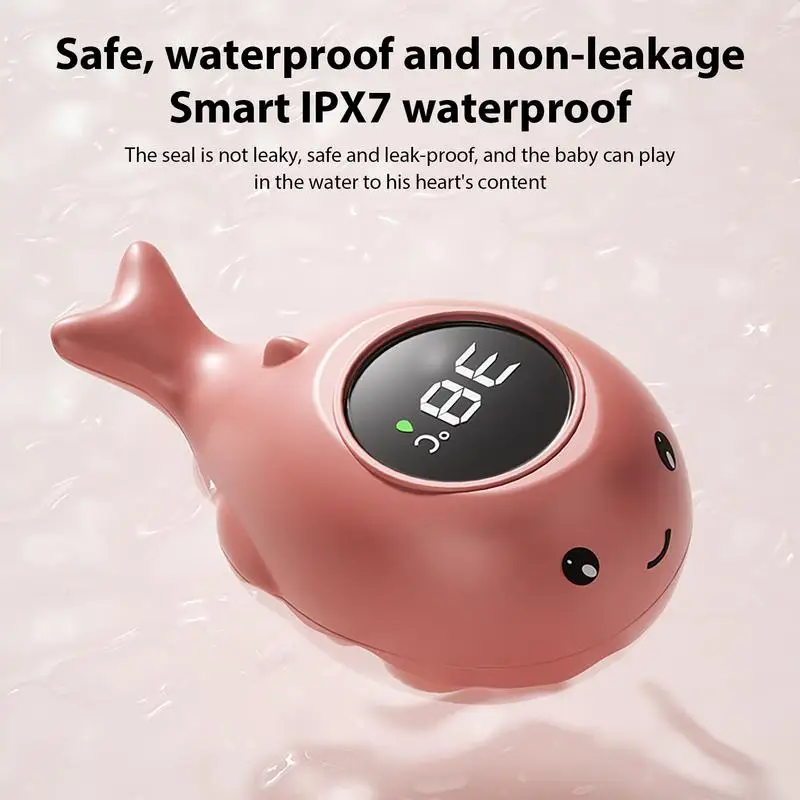 Digital Baby Thermo Meter Digital LED Water Thermometers Floating Toy Bathtub Thermometers Safety Temperature Water Thermometers