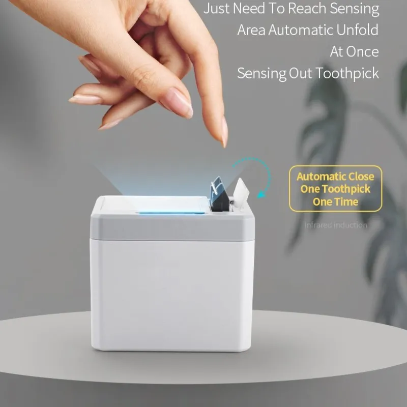 Battery Type New Smart Touchless Plastic Toothpick Box Home Automatic Sensor Dispenser