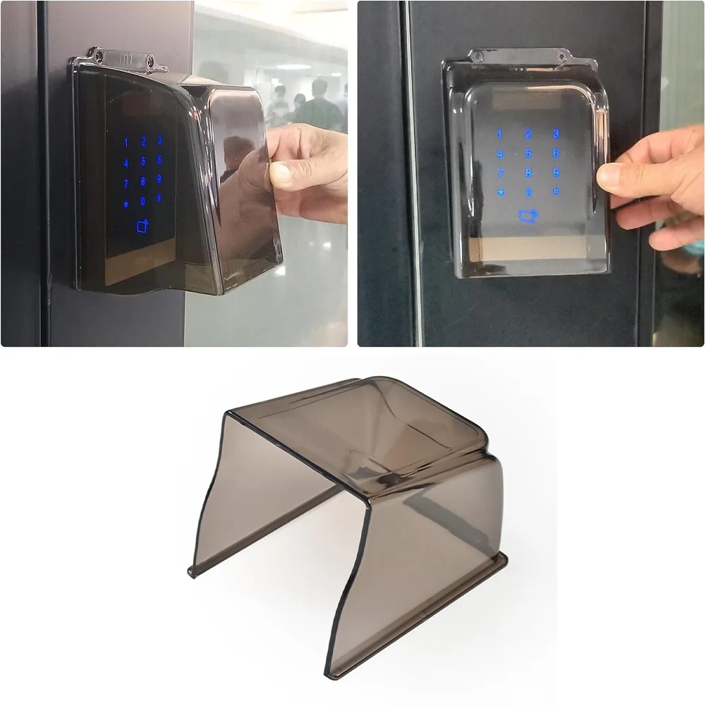 1pc Plastic Doorbell Rain Cover Anti-Glare Door Bell Cover For Access Control Keypad Fingerprint Scanners Time Attendance System