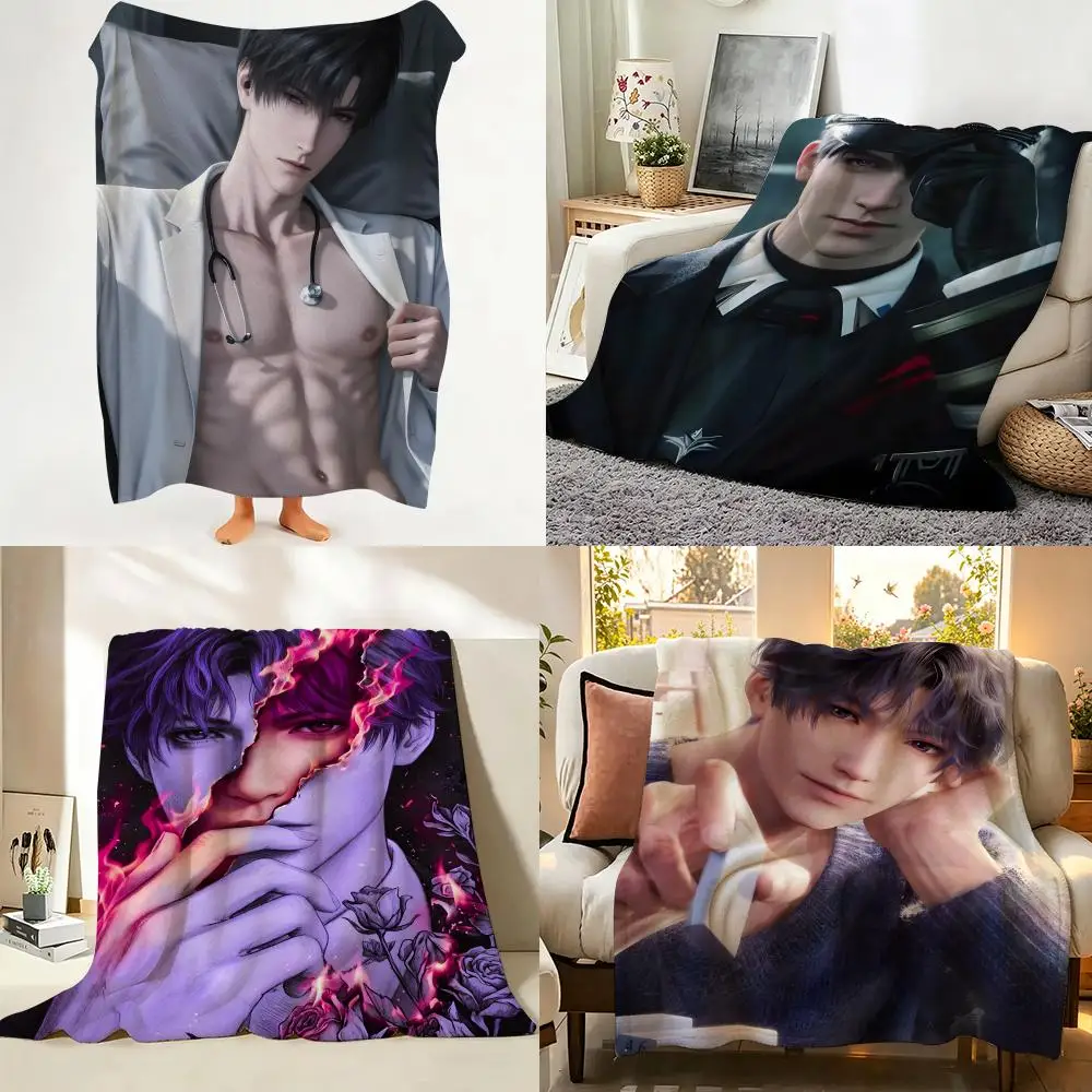 Game L-Love a-and D-Deepspace Throw Flannel Throw Blanket Suitable for Sofa、Living Room、Bedroom