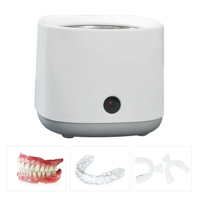 2022 New OEM Mini Dental Sonic Machine Portable Stainless Tank Jewelry Glasses Household Denture Ultrasonic Cleaner