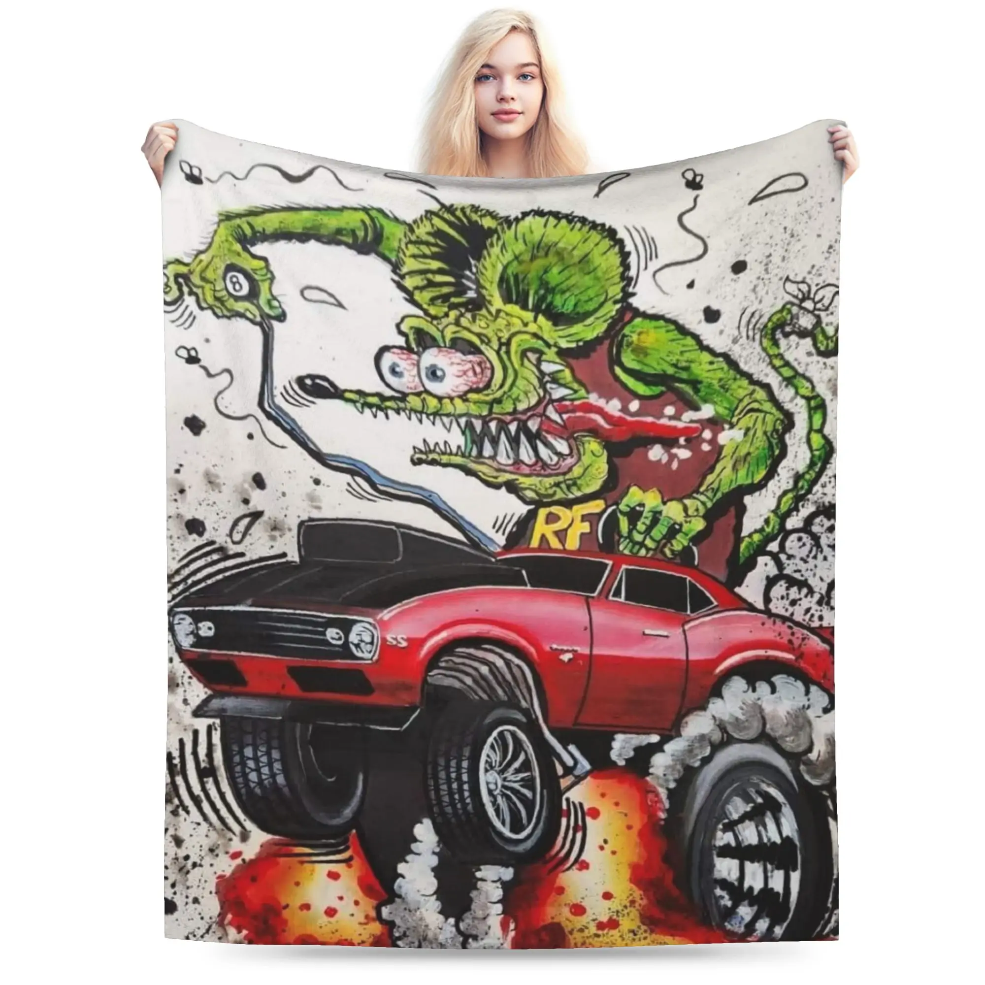 

Одеяло с большой мышкой Rats Finks, ультра-мягкое плюшевое одеяло из кораллового флиса для отдыха, подарок, плюшевое тонкое одеяло