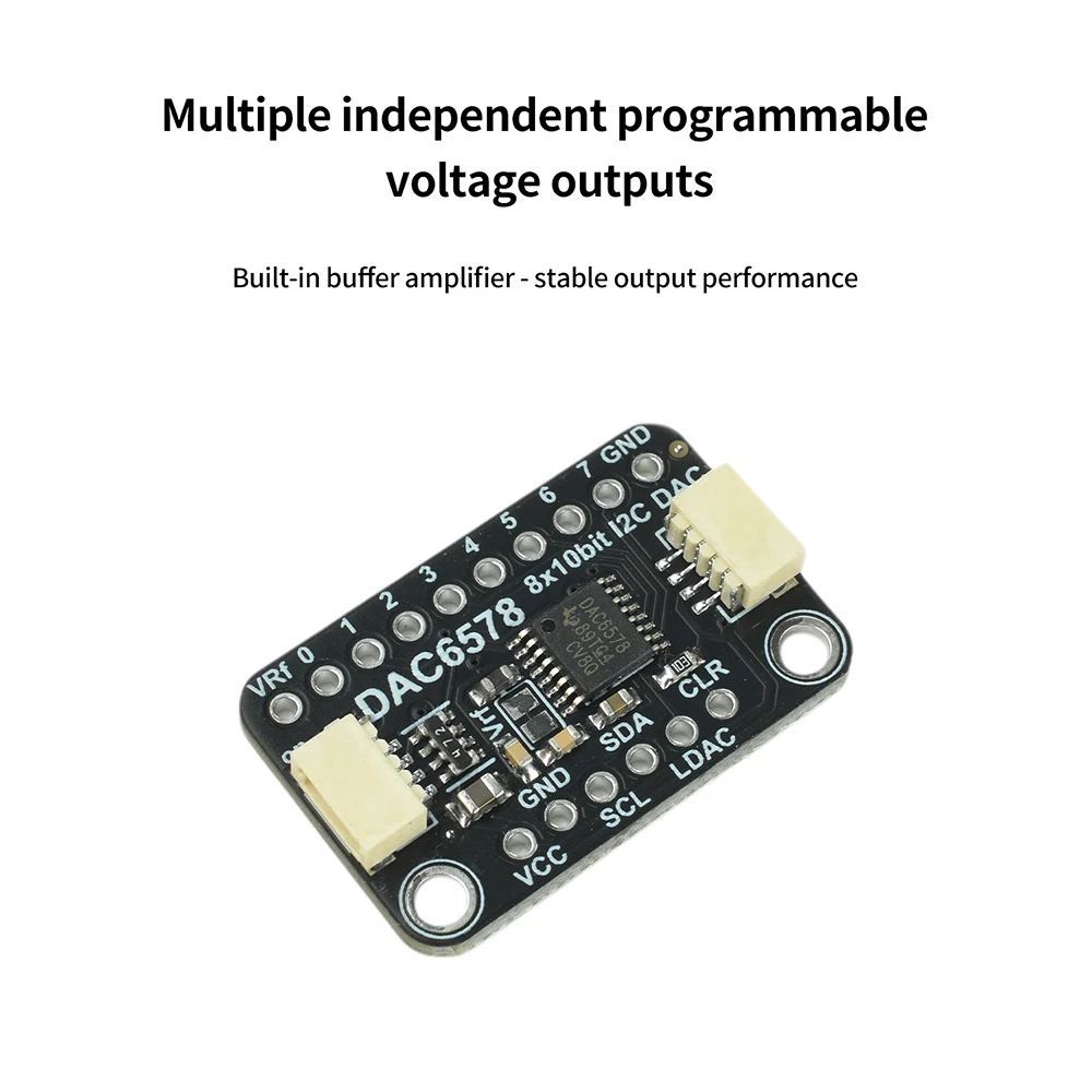 8-Kanal-Programmierbares DAC-Modul, Hochleistungs-I2C-Digital-Analog-Wandler mit STEMMA QT/Qwiic-Schnittstelle für Sensoren – Detail 9