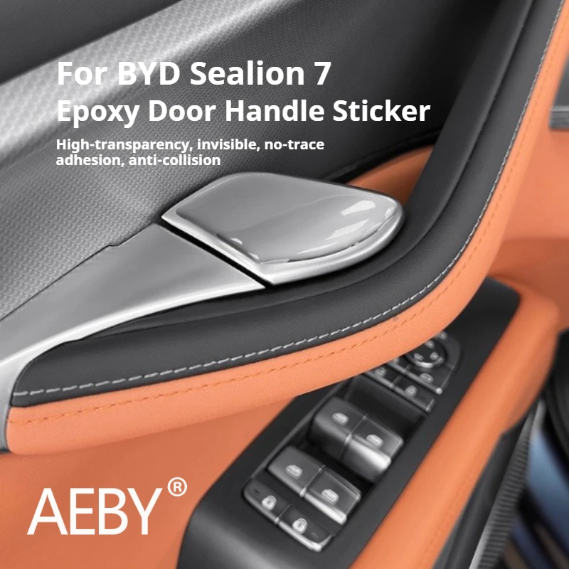 

AEBY For BYD Sealion 7 2024 Car Door Handle Cover Film Transparent Anti-Scratch Protective Sticker, Easy Install Car Accessories