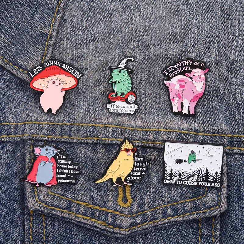 يقتبس الحيوان المينا دبابيس يتيح التزام Arson أحدد مشكلة للتتليف توم كذبة دبابيس شارة التلبيب مجوهرات هدايا #2