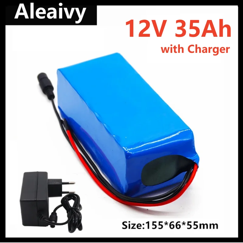 

New 12V battery pack 35Ah Battery pack 18650 lithium battery protection board 12v 35000mAh for inverter miner + Charger