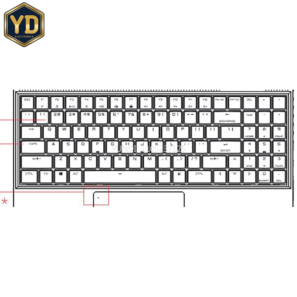 YD Laptop Mechanical Backlit Keyboard For GM5ZN7W GM5ZN7Y GM5ZN8W GM7ZN7M GM7ZN7P GM7ZN8M English US Colourful Backlit New