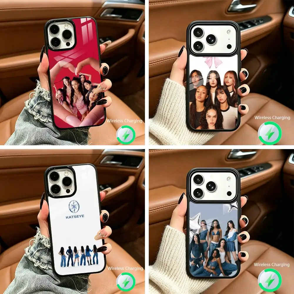 

KATSEYE Music Group For IPhone17 16 15 14 13 12 11 Plus Pro Max Plus Wireless Charger Phone Case