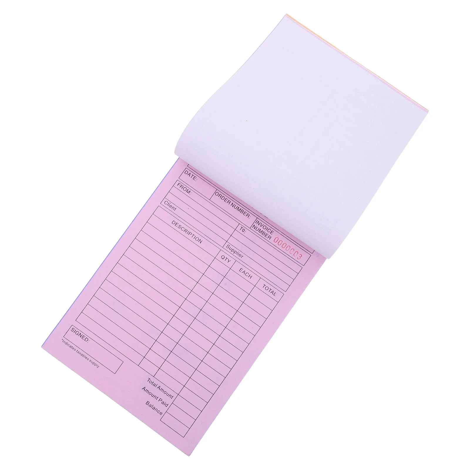 2 Part Repair Invoice Book with Carbonless Copy Receipt Pad for Small Business Order Tracking Efficient Duplicate Record Keeping