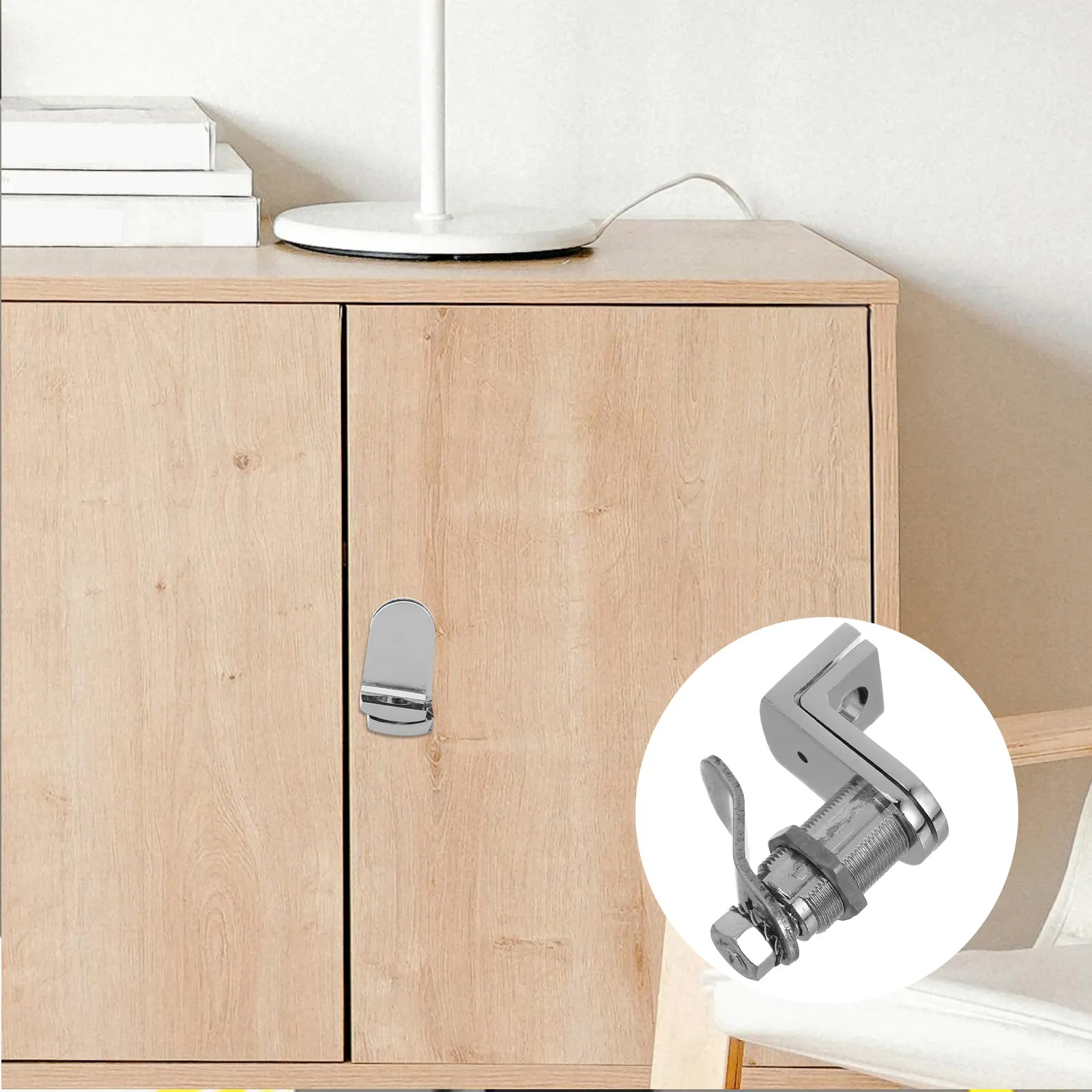 Heavy Duty Keyless Cam Lock Stainless Steel 7 Shape for Cabinet Doors Kitchen Drawers Office Rv Storage Furniture Lock Latch