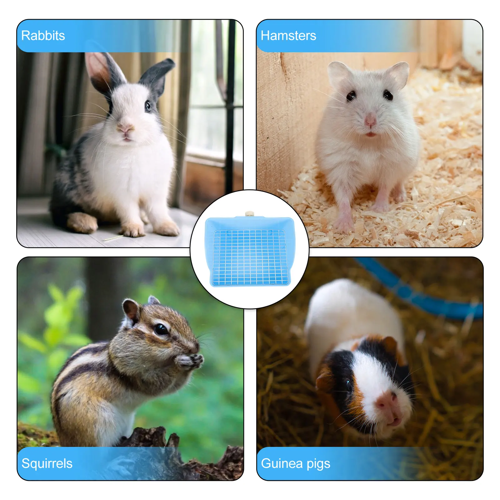 

Rabbit Potty Pet Litter Basin Small Animal Bathroom Trash Can Tray Pan Plastic Pans Rabbits
