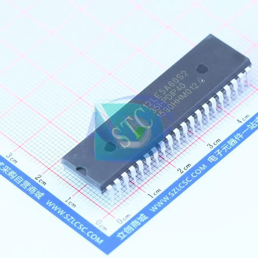 STC12LE5A60S2-35I-PDIP40 60KB 1.25KB FLASH 36 2.2V~3.6V 51Series DIP-40 Microcontrollers (MCU/MPU/SOC) chips New original