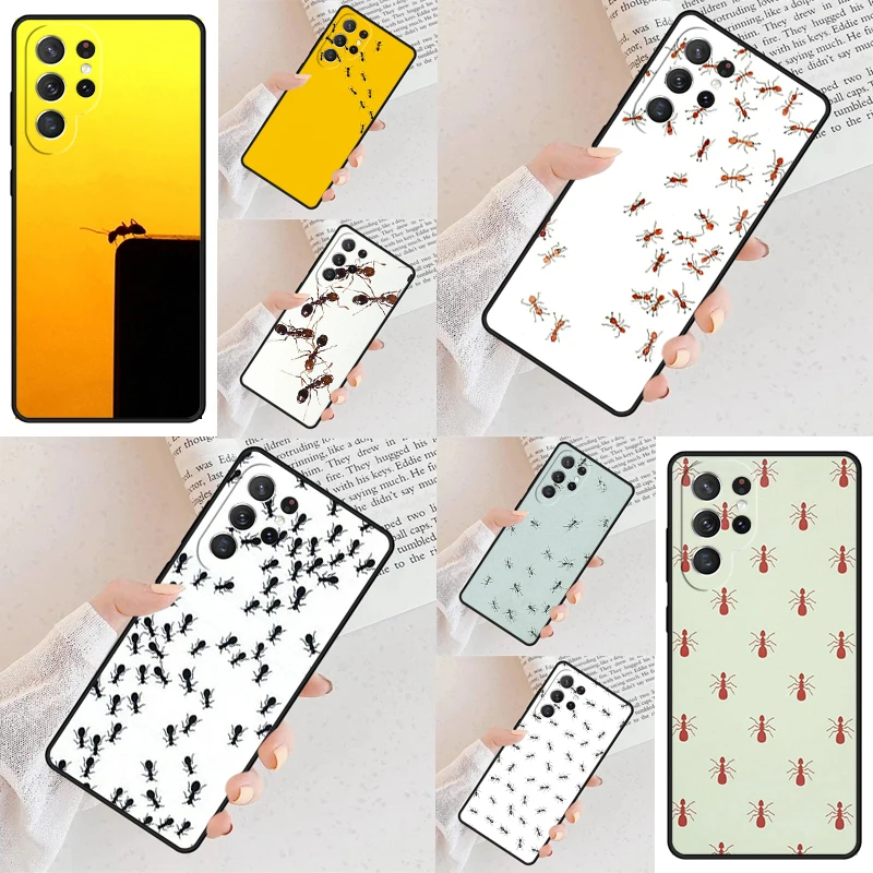 Creepy Ant Insects Scary Phone Case For Samsung Galaxy S24 S23 S22 S21 Ultra S10 Note 10 Pro S20 Plus FE S9 S8 Cover