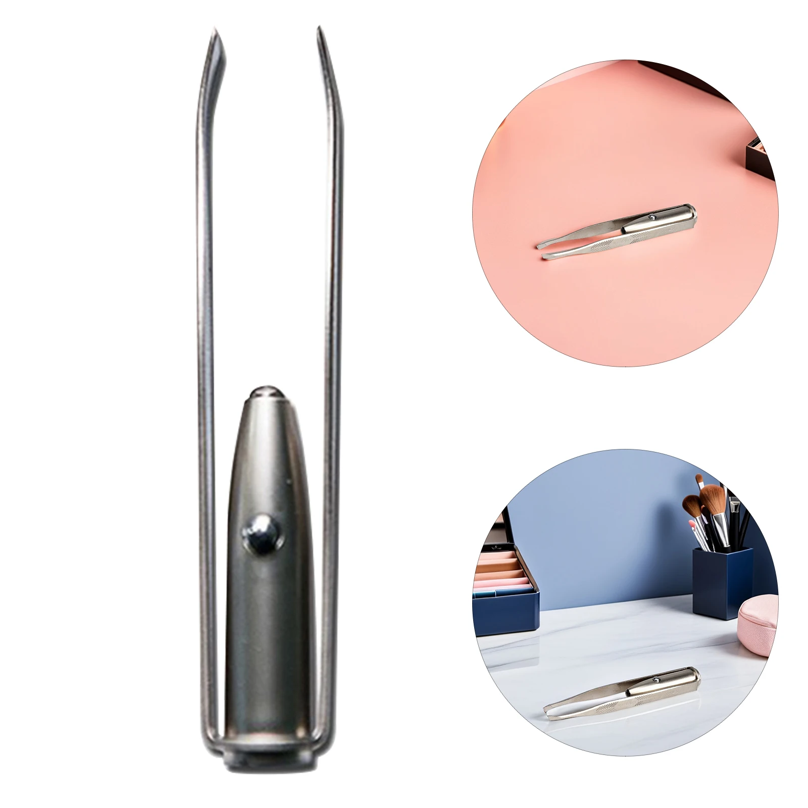 

Super Bright Led Light Eyebrow Illuminating Face Portable Makeup Tool For Women Compact Hair Removal Push Button On/Off Eyelash