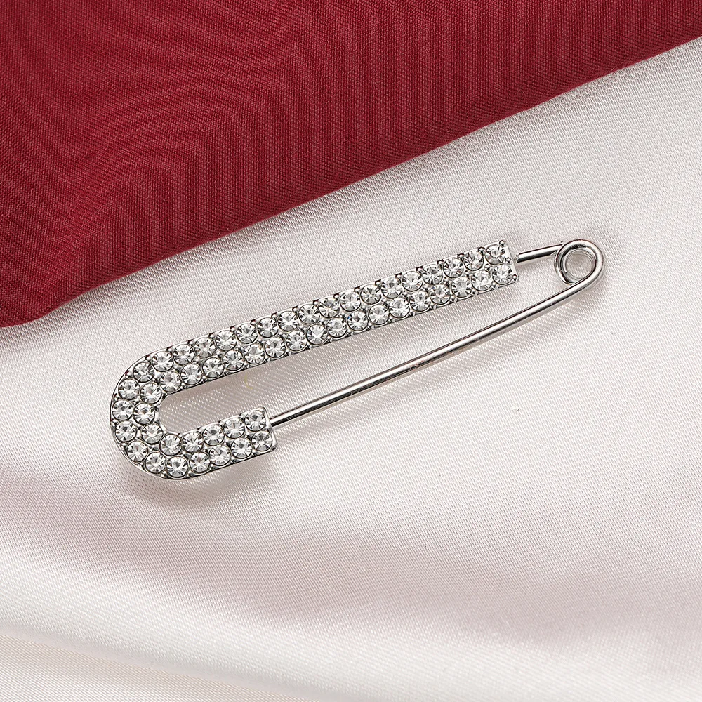 

Брошь-антибликовый фильтр с двойным рядом страз, из сплава, для декоративного украшения одежды, женская