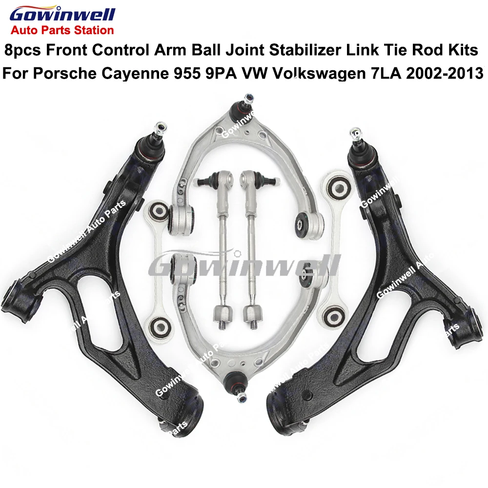 

8 шт. передний рычаг управления, шаровой шарнир, стабилизатор, тяга, комплекты для Porsche Cayenne 955 9PA VW Audi Q7 7L0407151K 7L0407021