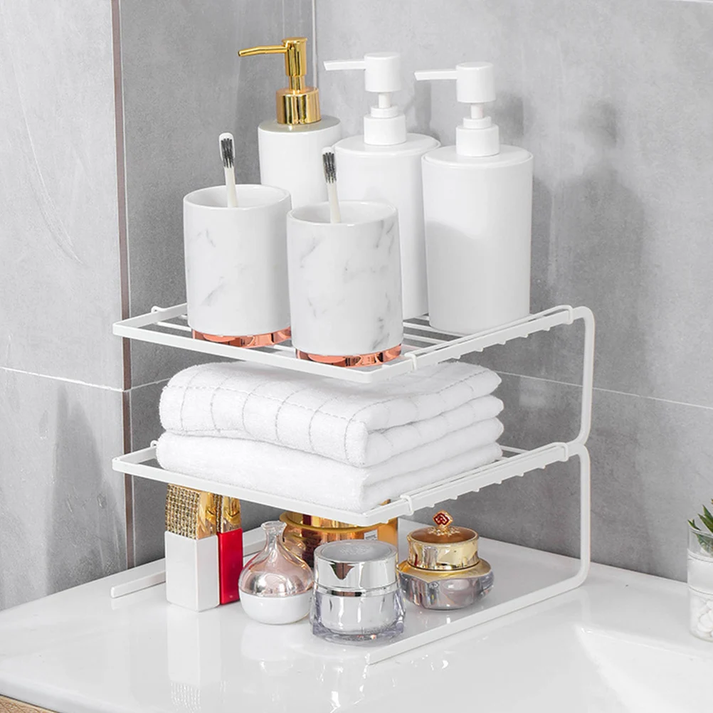 

2 Layer Iron Storage Kitchen Organizer Dish Sink Drain Shelf For Cups Bowls Plates Utensils Floor Stand Draining Bowl Rack Plate