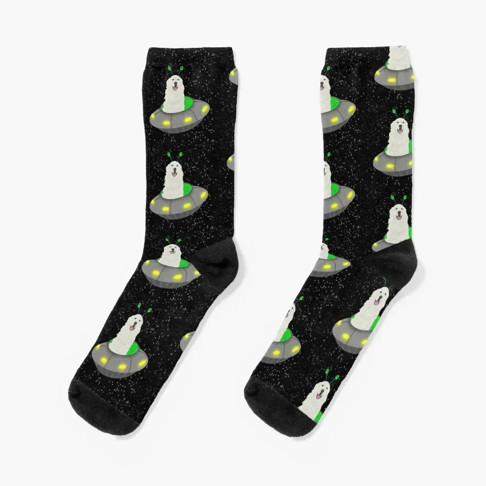 

Great Pyrenees UFO Pattern Socks Novelties christmas gifts Thermal man winter Men Socks Luxury Brand Women's