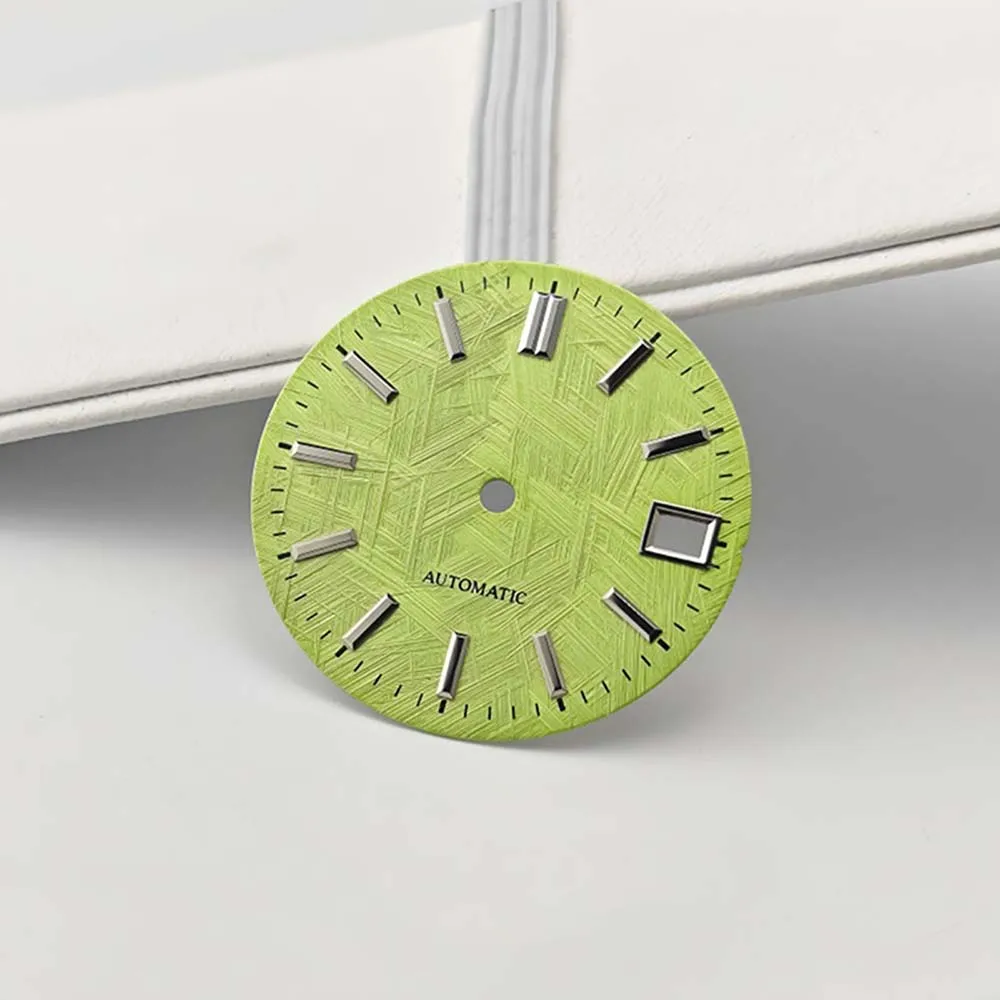 Dial Jam Mekanik 28.5mm dengan Jendela Tanggal Pengganti Dial Jam GS untuk Modifikasi Mesin NH35/NH36 Modifikasi Bagian Jam SUB