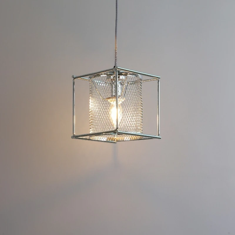 Nordic Retro Industrial Style LED Pendant Lights Creative Cage Hanging Lamps Bedroom Restaurant Cafe Decoration Small Chandelier