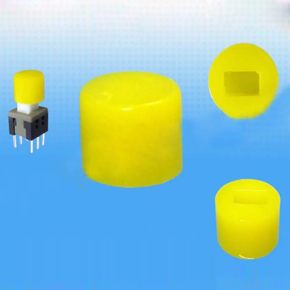 200pcs 6*5mm Round Button Cap Push Switch Multi Color Button Cover for Self Locking 5.8/7/8/8.5mm Switches Wholesale
