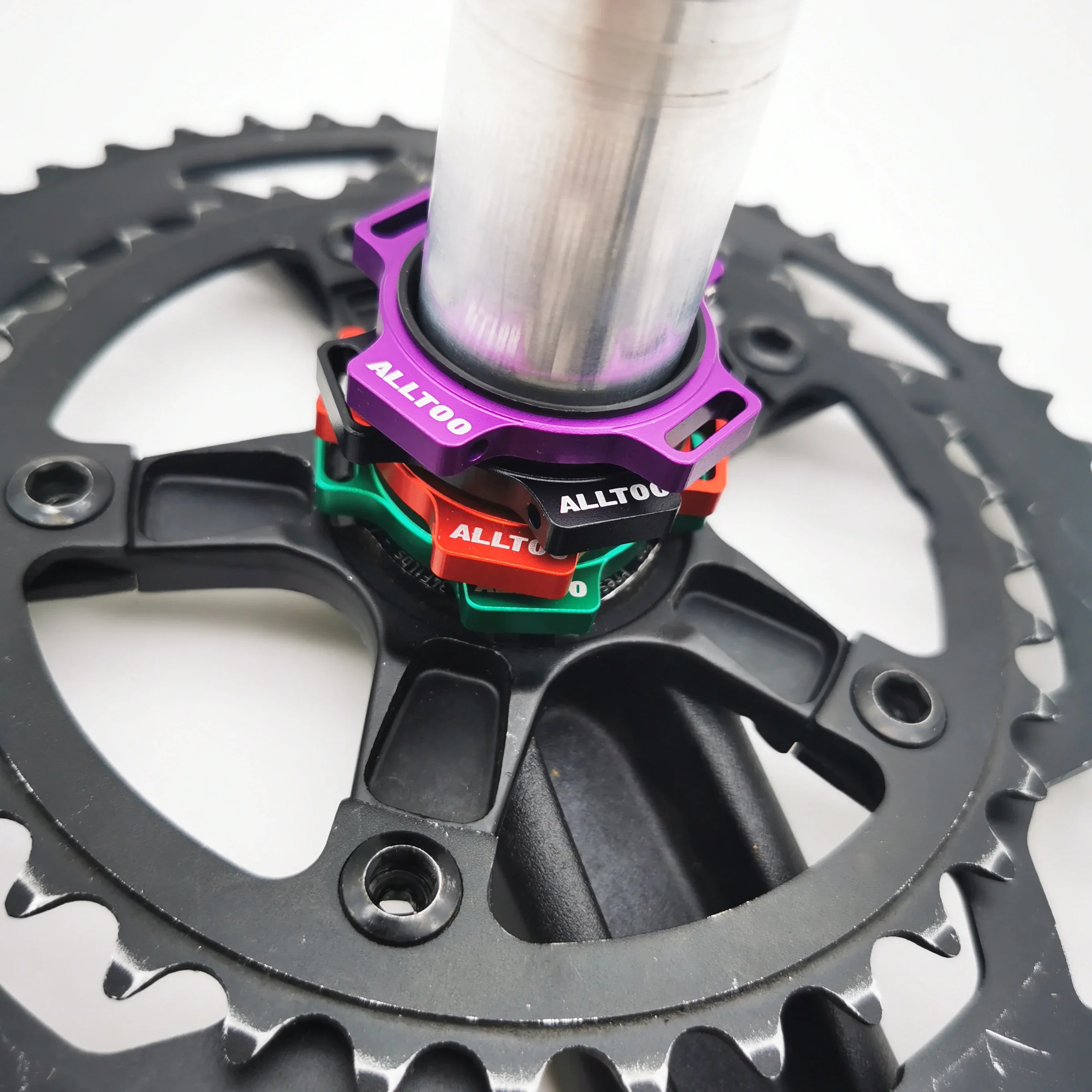 Bike Bicycle Crank Adjuster Chainring Bottom Bracket Preload Adjuster Kit For-SRAM RaceFace BB30 Aluminum Alloy