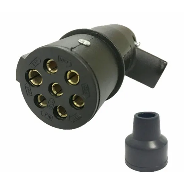 Euro 24V 7-Pin/Way Trailer Connector PVC European Plug N Style Male Truck Adapter
