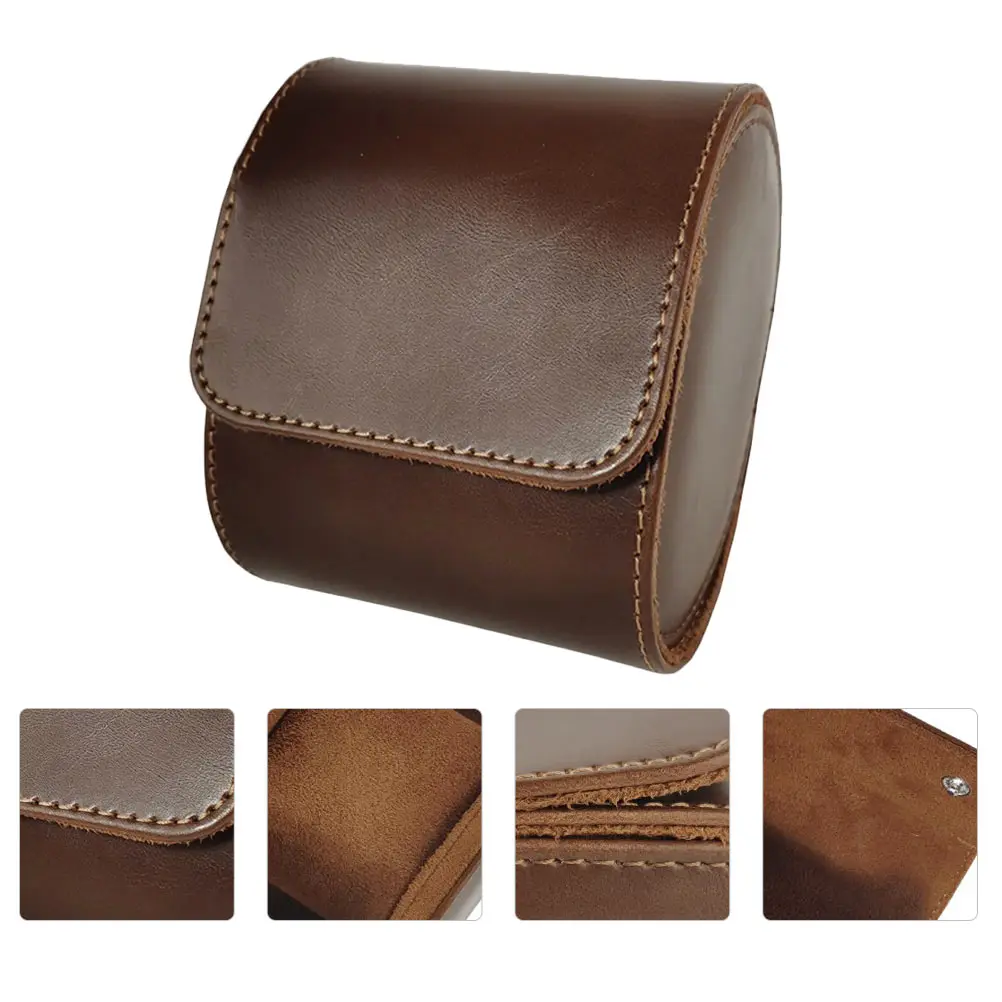 

1pc Single-Slot Portable Watch Box Vintage Watch Holder For Storage Organizer Travel Jewelry Packaging Gift