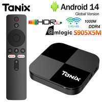 Tanix TX5 PLUS Android 14.0 TV Box 4GB 32GB Amlogic S905X5M 2.4G/5G Wifi5 4K BT5.0 1000M DDR4 Media Player Set Top Box