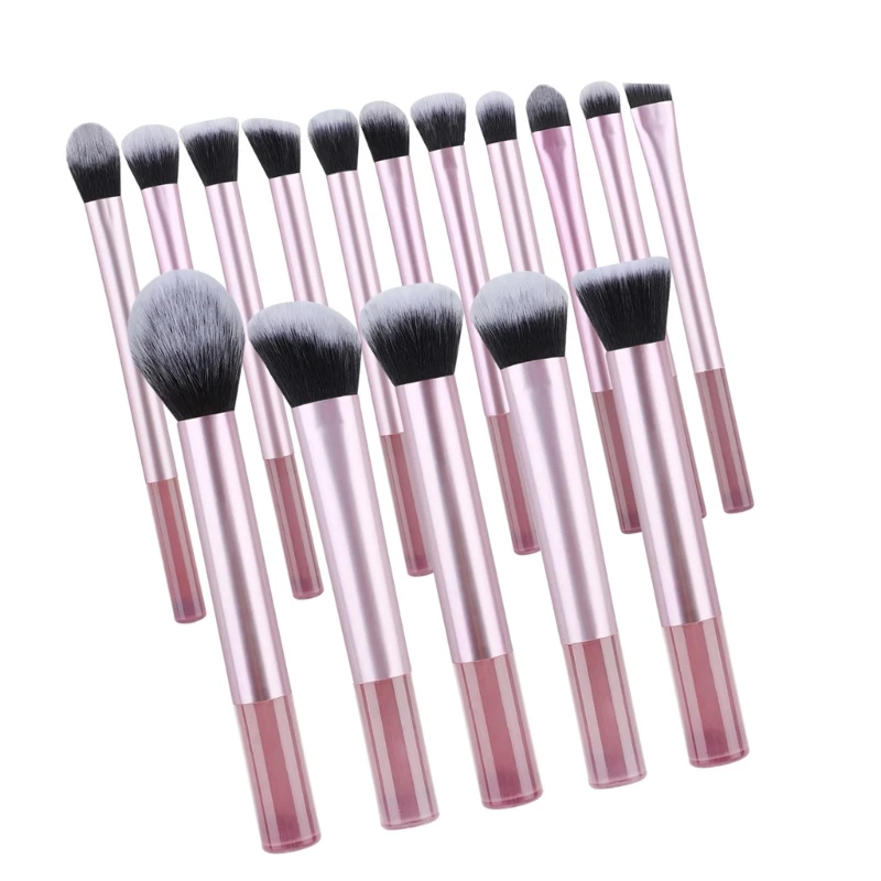 Luxurious 16Pcs Long Handle Makeup Brush Set For Concealering And Eyeshadow Multifunctional Face Cosmetic Brushes