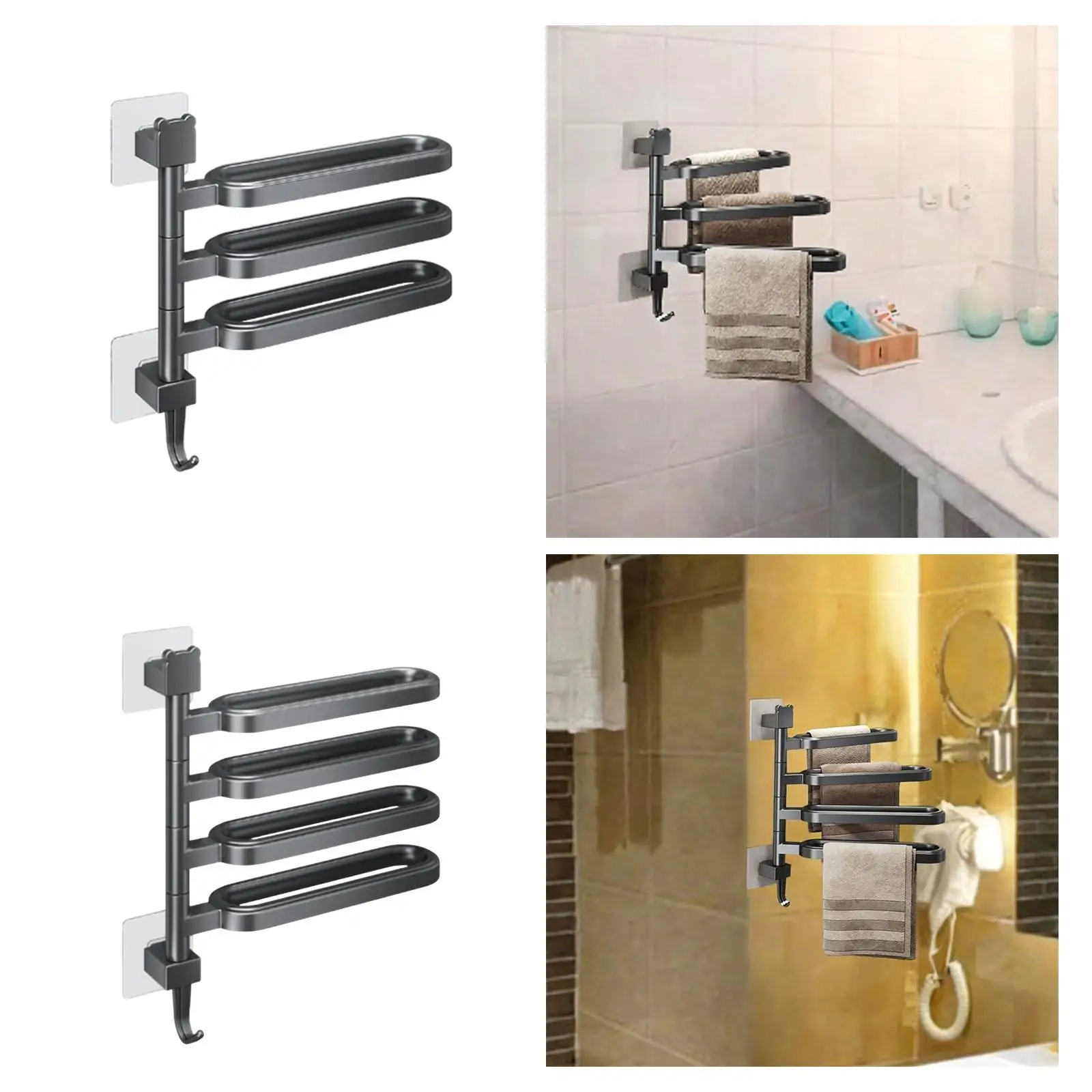 Rotation Towel Rack Slippers Rack Lightweight Modern Swivel Towel Holder Pot Lid